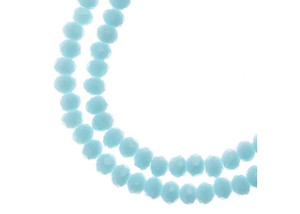 Crystal Lane DIY - Rondelle 3x4mm 2 Strand 7in - Opaque Light Blue